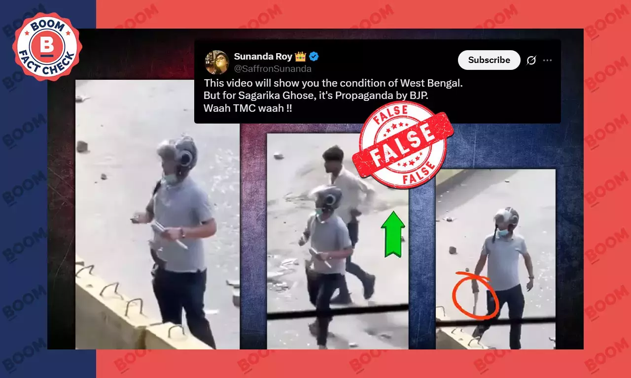 மேற்கு வங்க வன்முறை என தவறாக வைரலாகும் வங்கதேச போராட்ட  காணொளி